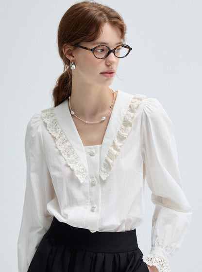 Temperament Elegant White Shirt