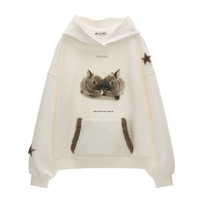Star Rabbit Hooded Sweatshirt