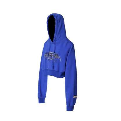 Thorn Print Hooded Fleece Sweatshirt