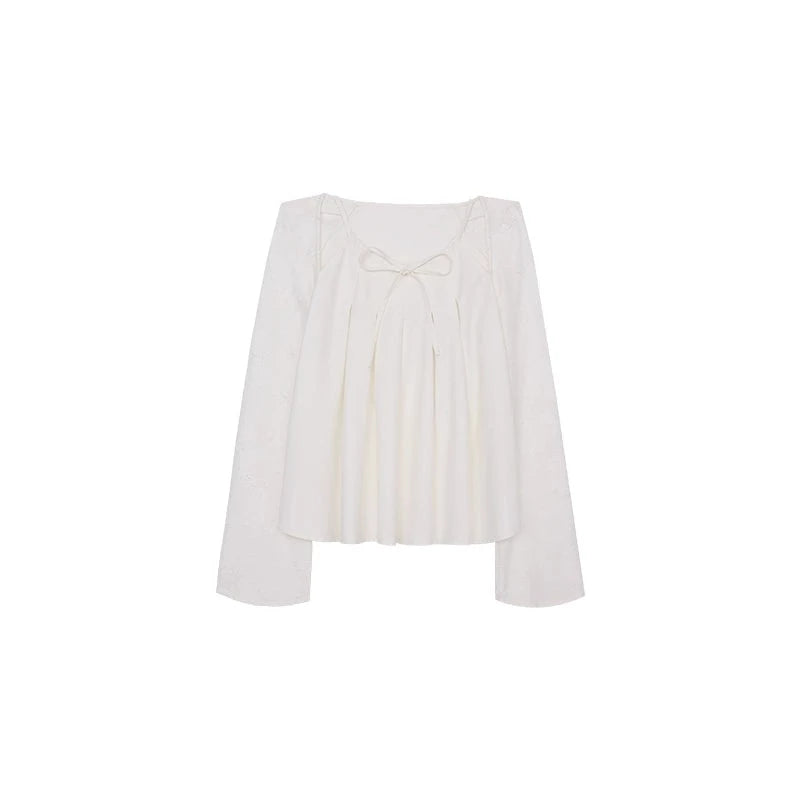 Right-angled shoulder pleated top set