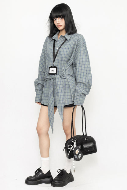 Casual Lace-up Design Shirt