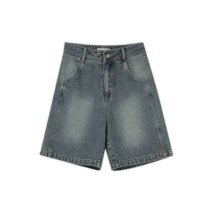 American Retro Loose Denim Short Pants