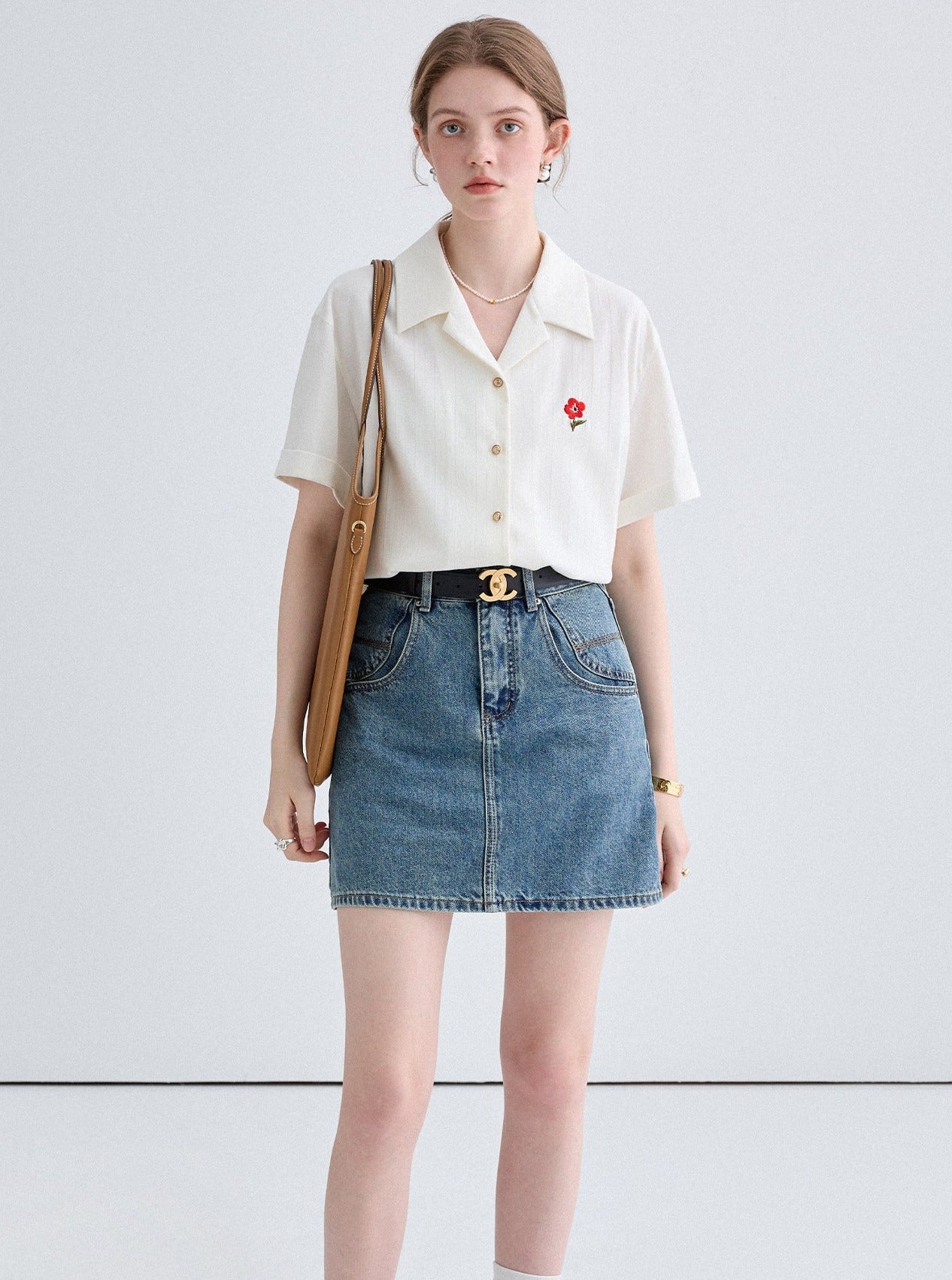 Retro Slim Denim Hip Skirt