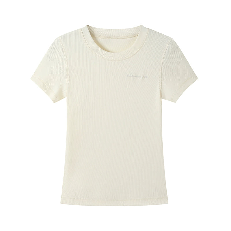 Embroidered Letter Tee