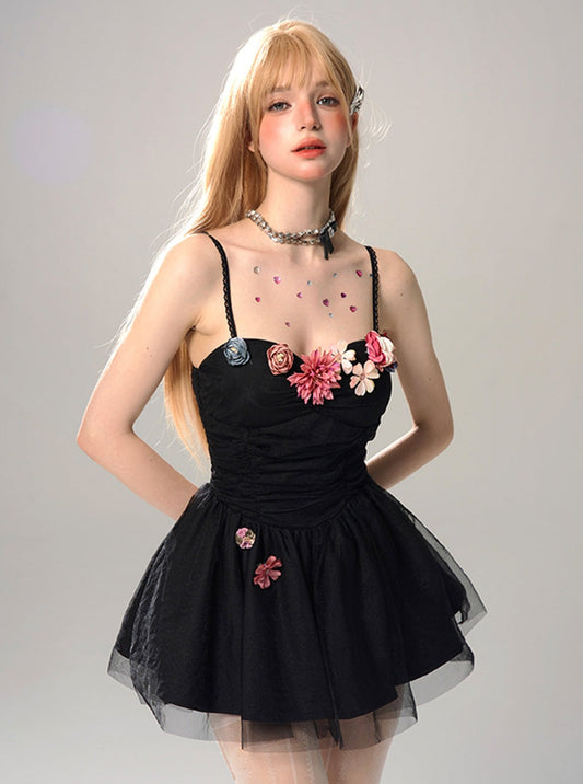 Monroe Black Mesh Dress