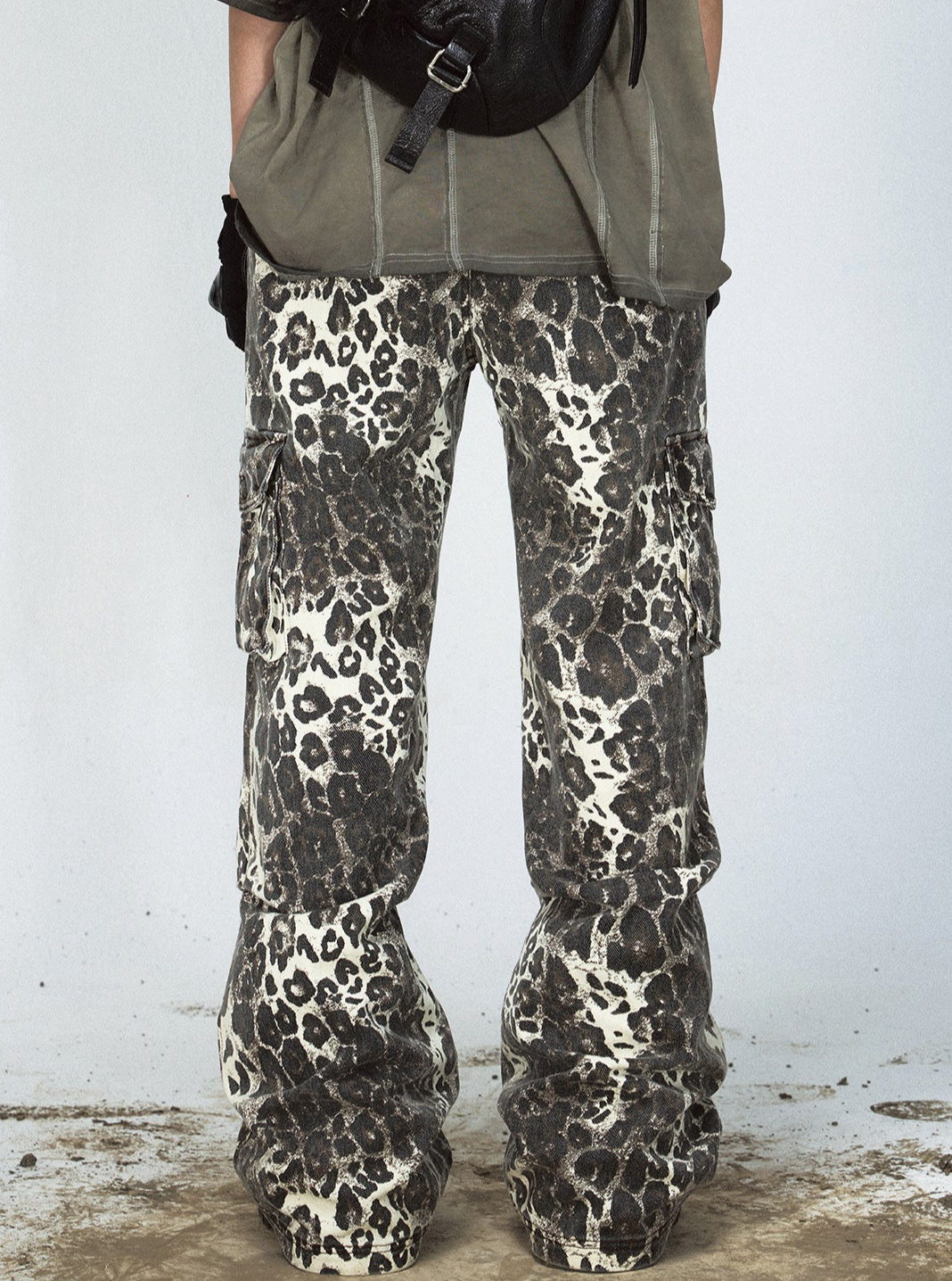 Leopard Print Cargo Pants