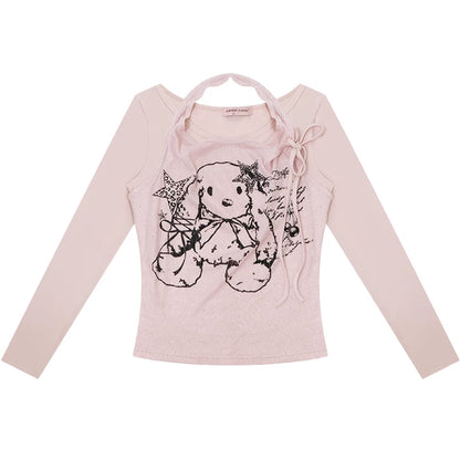 Rabbit Shadow Halter Top