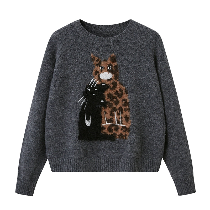 Leopard Crew Neck Sweater