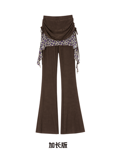 Retro Leopard Print Cardigan Set-Up