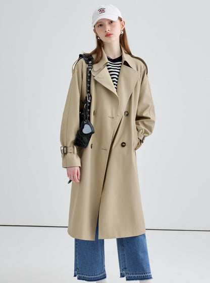 9% von der neuen Trenchcoat Frauen Herbst 2024 neue kleine Mann locker und dünn britischen Stil Midi Top