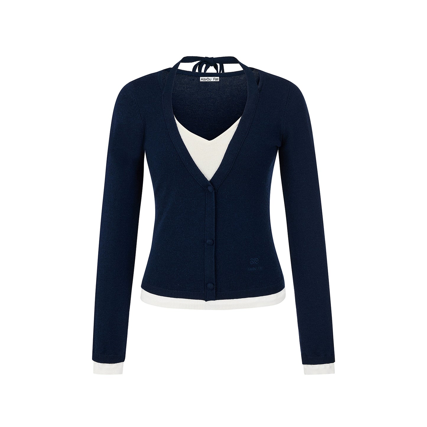 Wool Knit Pullover Layered Top