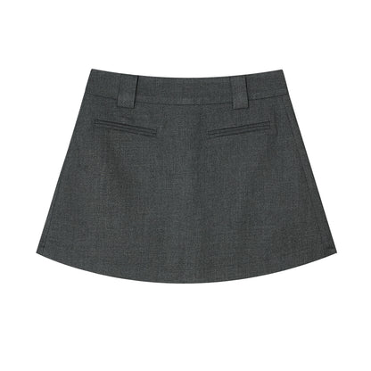 Asymmetrical Denim Jacket Skirt Set-Up