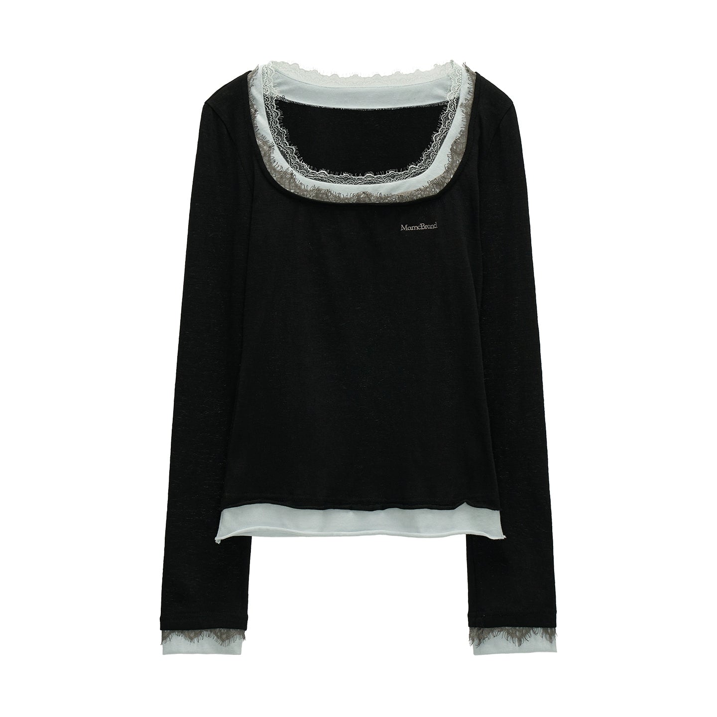Lace Layered Long Sleeve T-Shirt