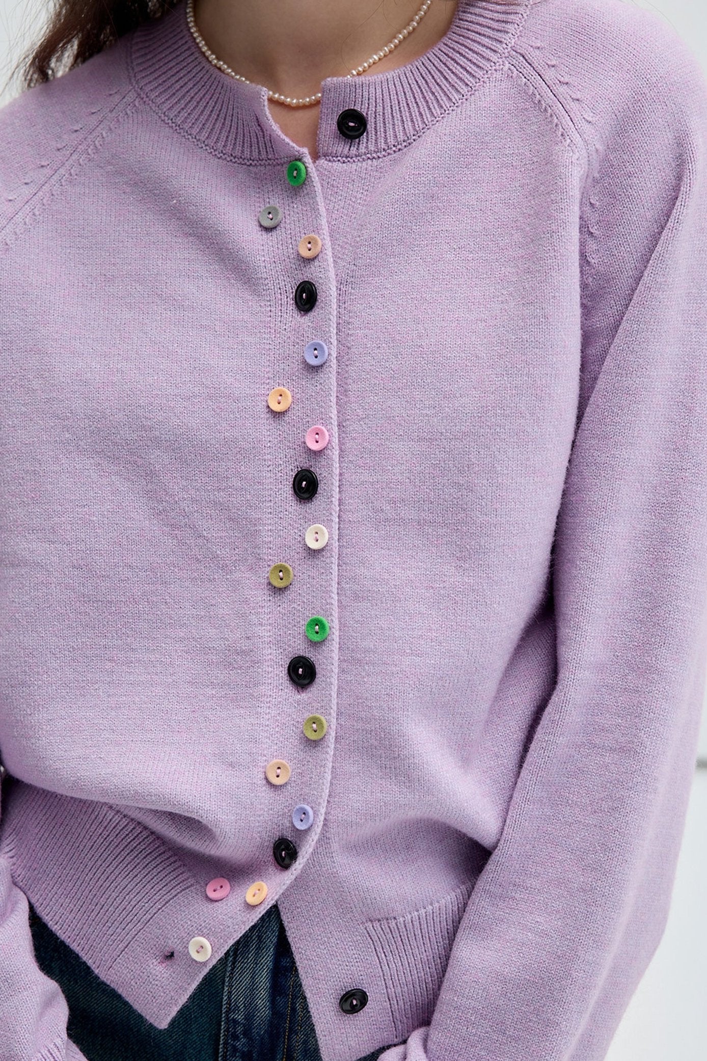 Colorful Button Knitwear Cardigan