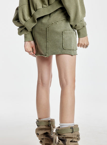 Niche Design Army Green Skirt