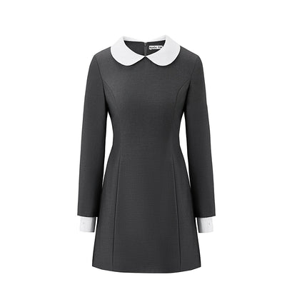 Wool Blend Double-Neck Dress