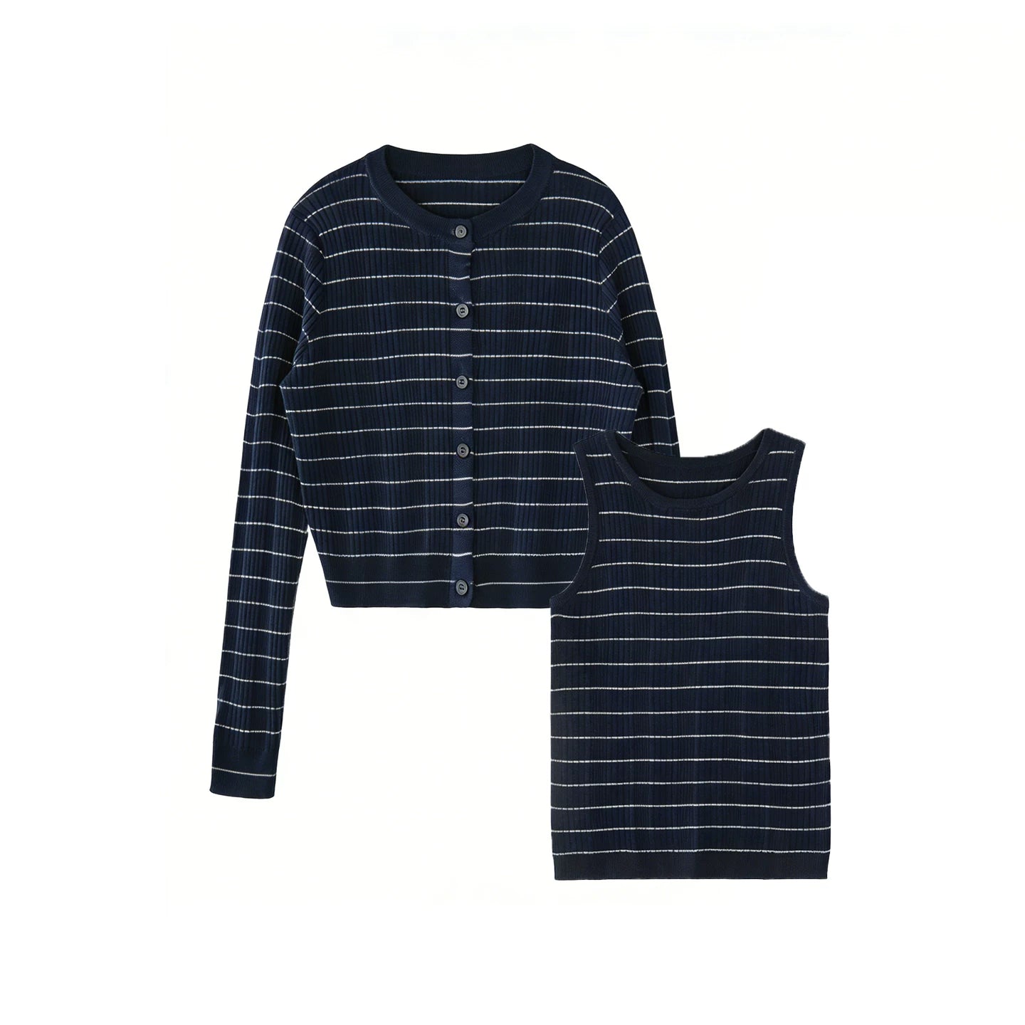 Set top cardigan in lana color muschio chiaro
