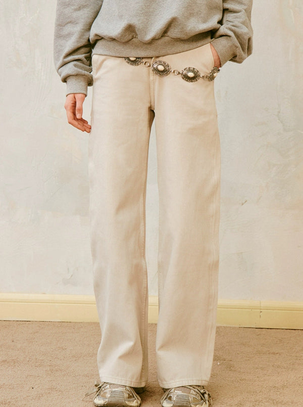 Straight Leg Mop Pants