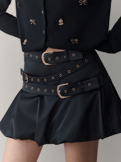 Belt Design Sense A-Line Skirt