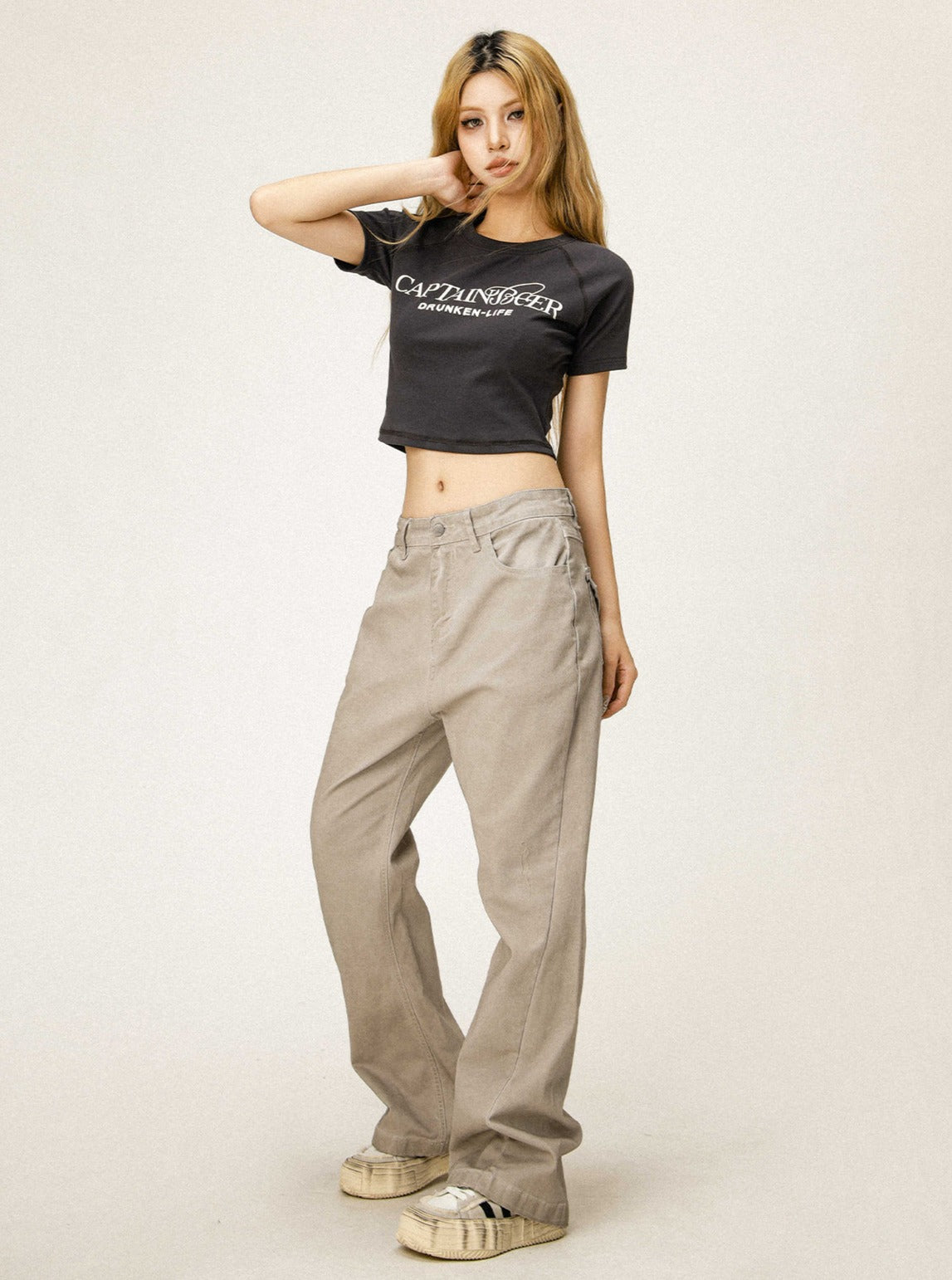 Vintage Distressed Dirtyfit Casual Pants