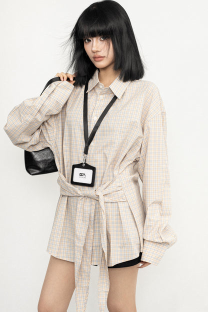 Casual Lace-up Design Shirt