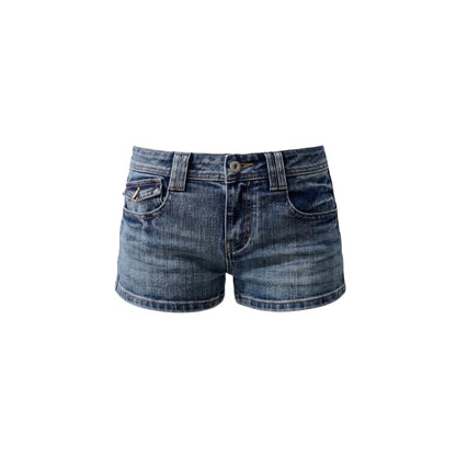 Retro-Jeansshorts mit geradem Bein