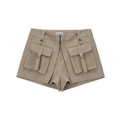 Pleated Retro Wide-Leg Pants