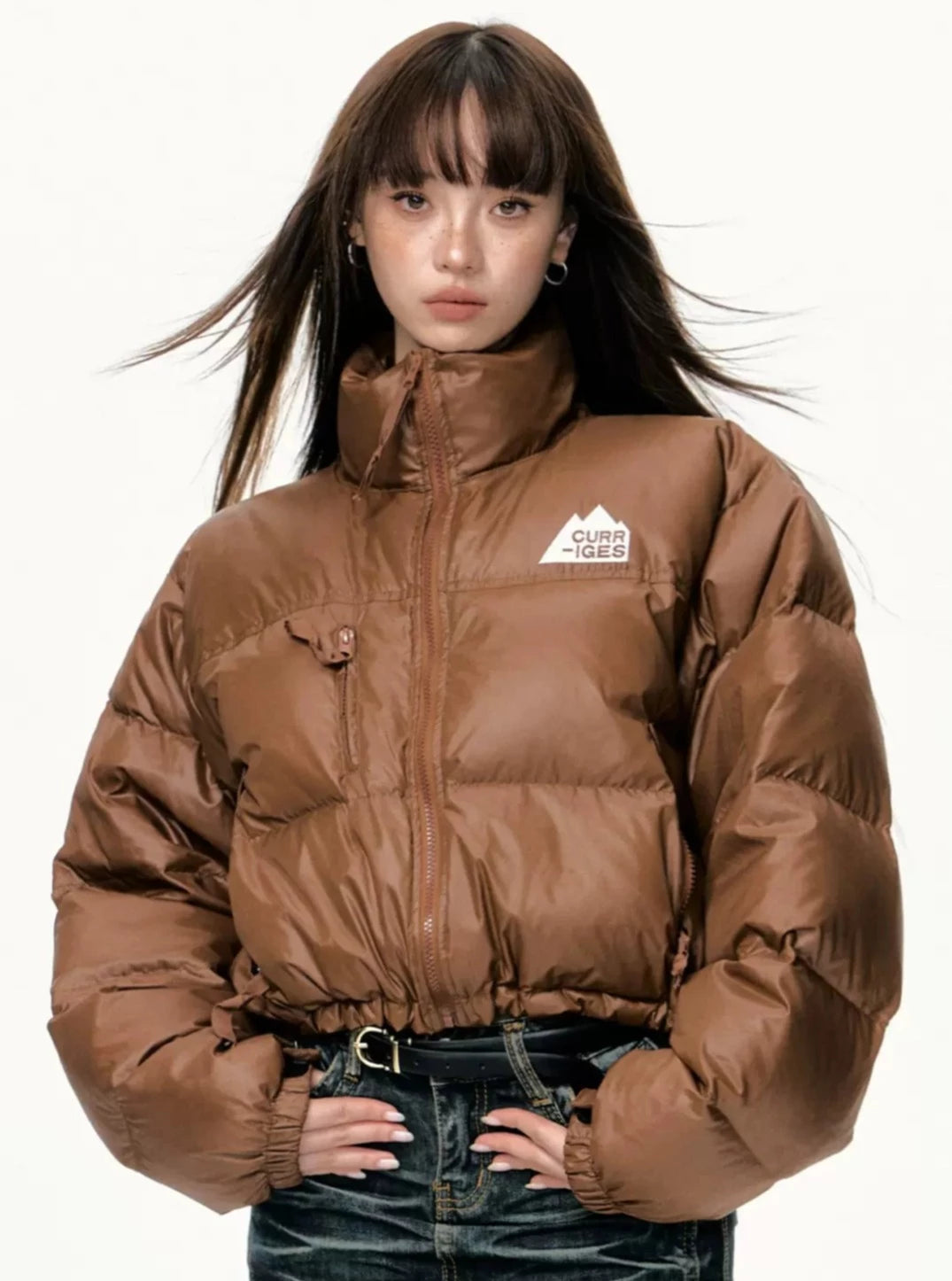 American Retro Brown Shortjacke