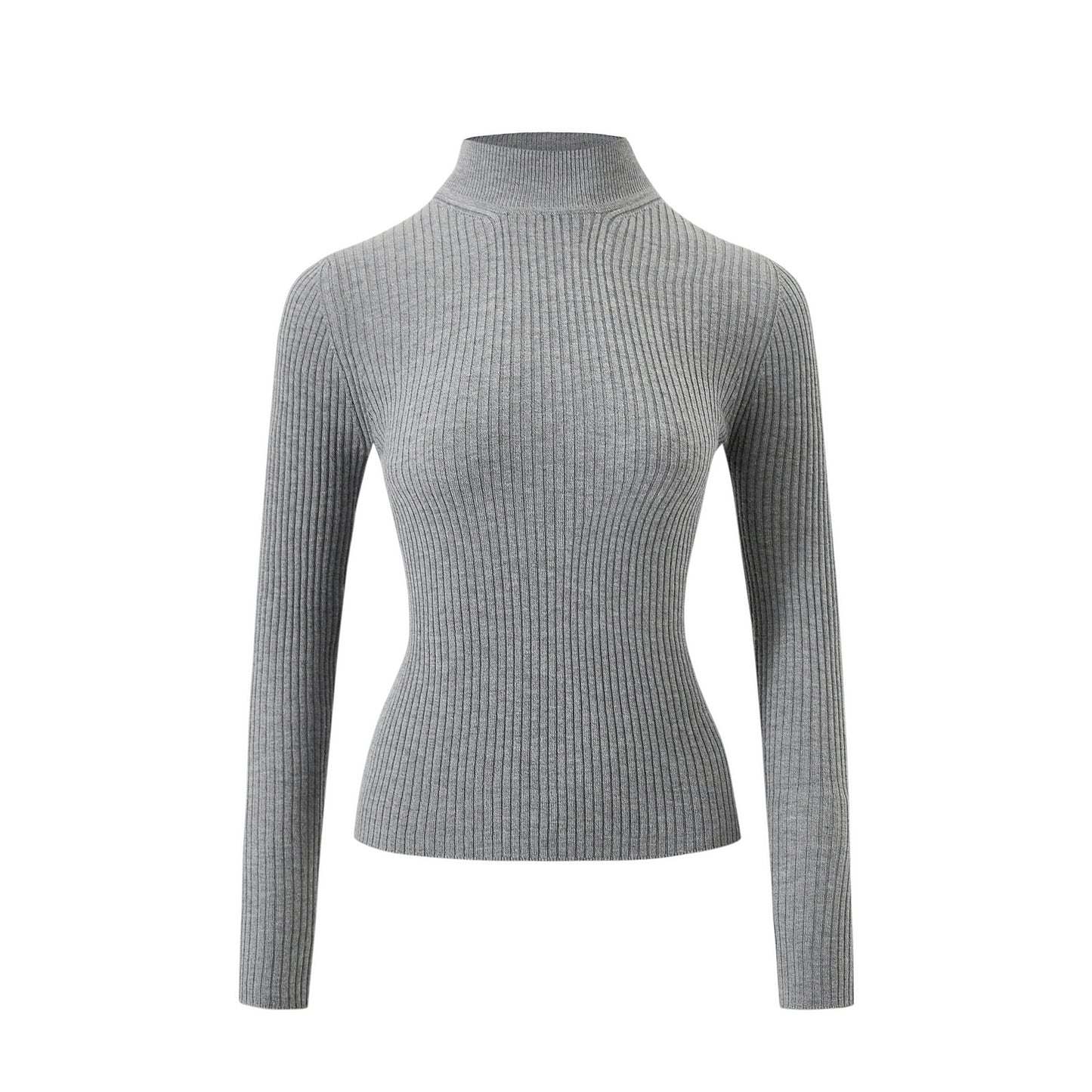 High Neck Knitted Sweater Top