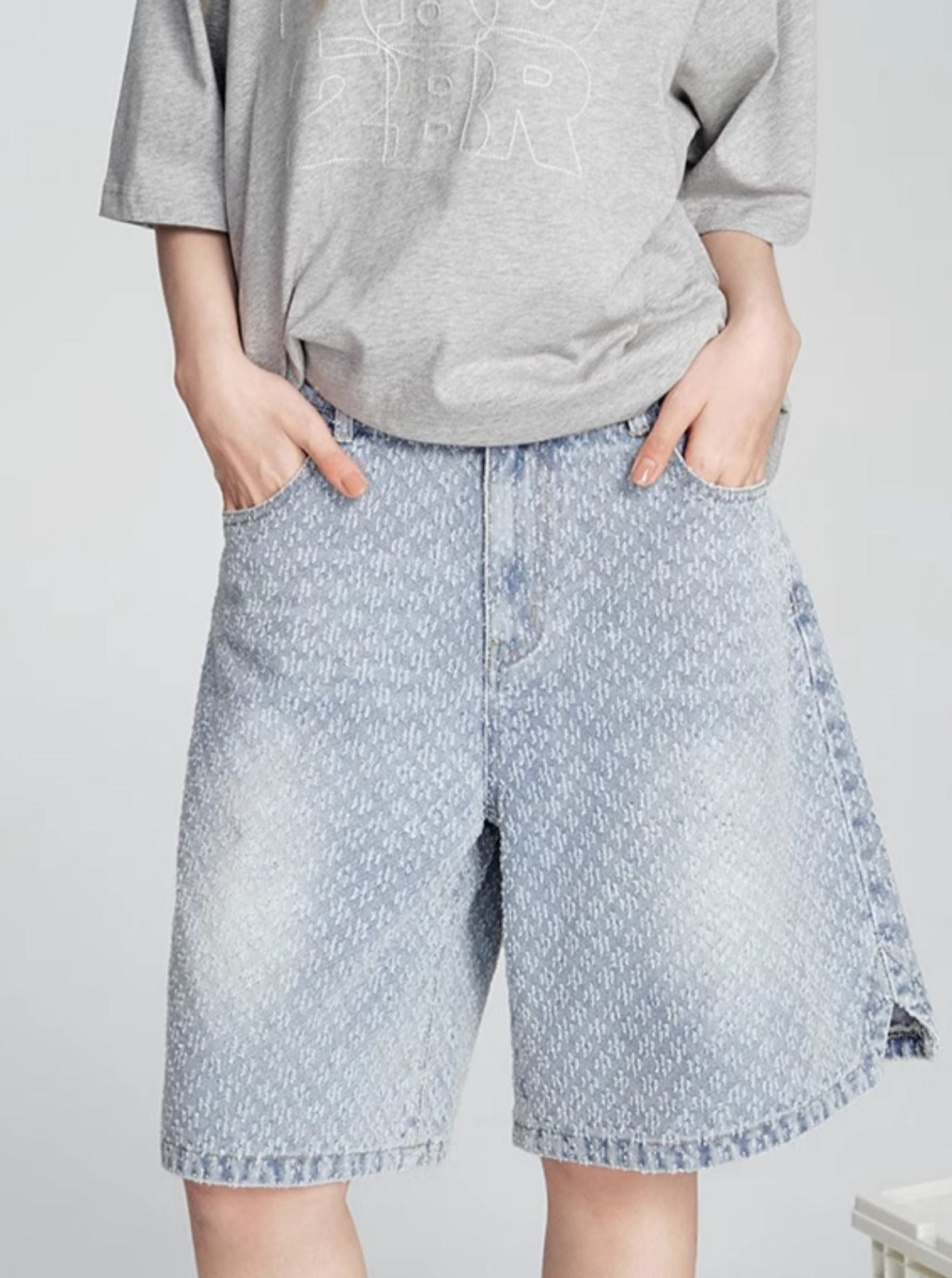 American Crochet Denim Pants