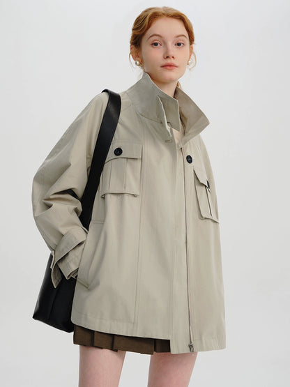 Contemporary Belted Trench Coat