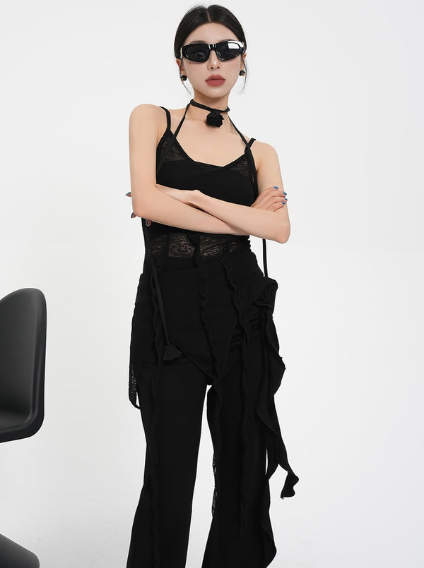 Stitching Tassel Design Top