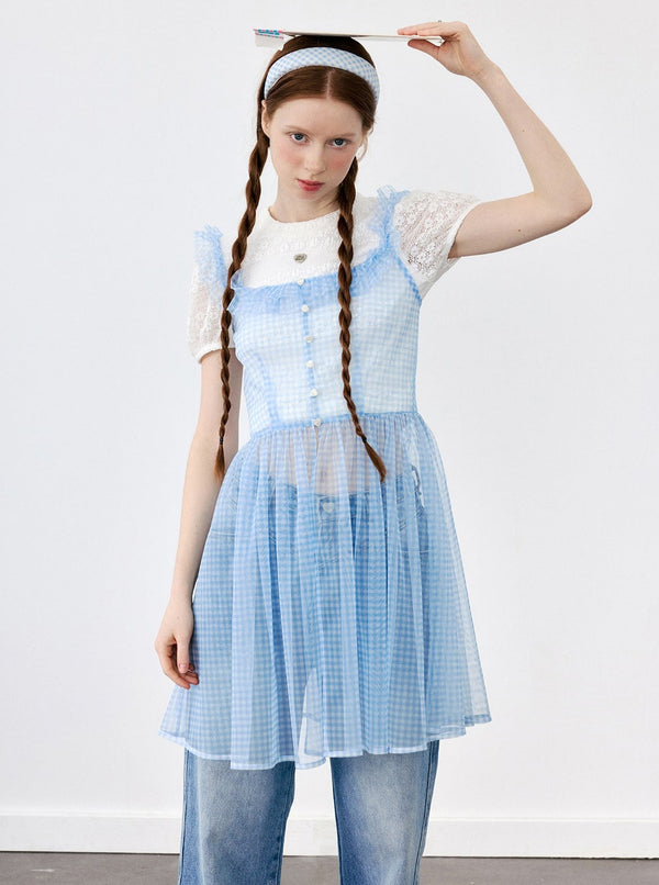 Lace A-Line Dress Smock Dress Top