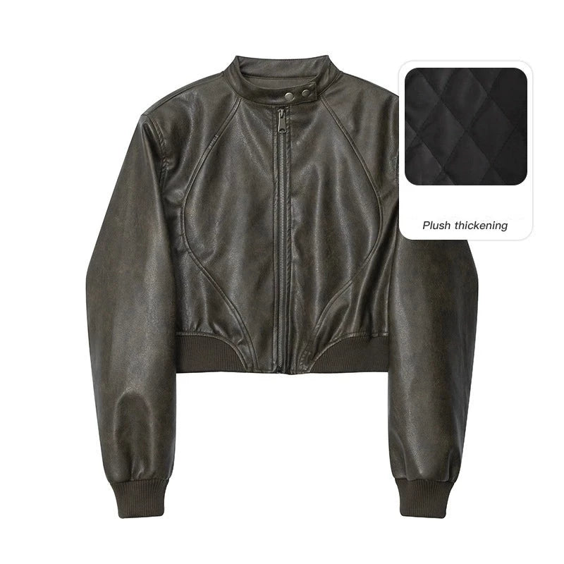 American Short Leather Jacket