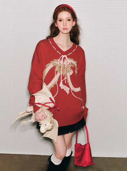 Dragon Loose Knitted Sweater
