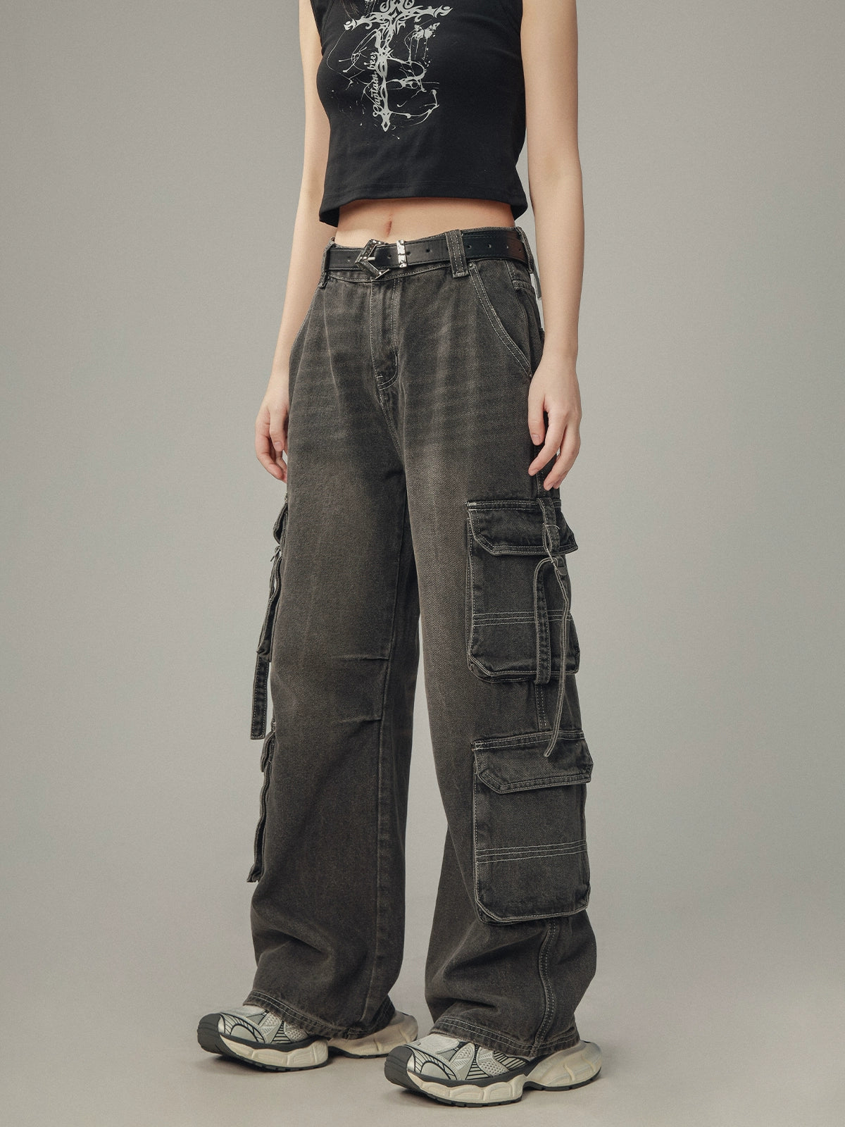 Unisex Straight Loose Cargo Pants