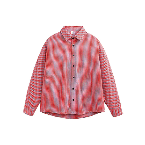 Vintage Plaid Lapel Shirt & Top Set-Up