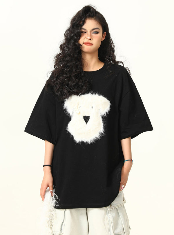 Three-Dimensional Puppy Design T-Shirt