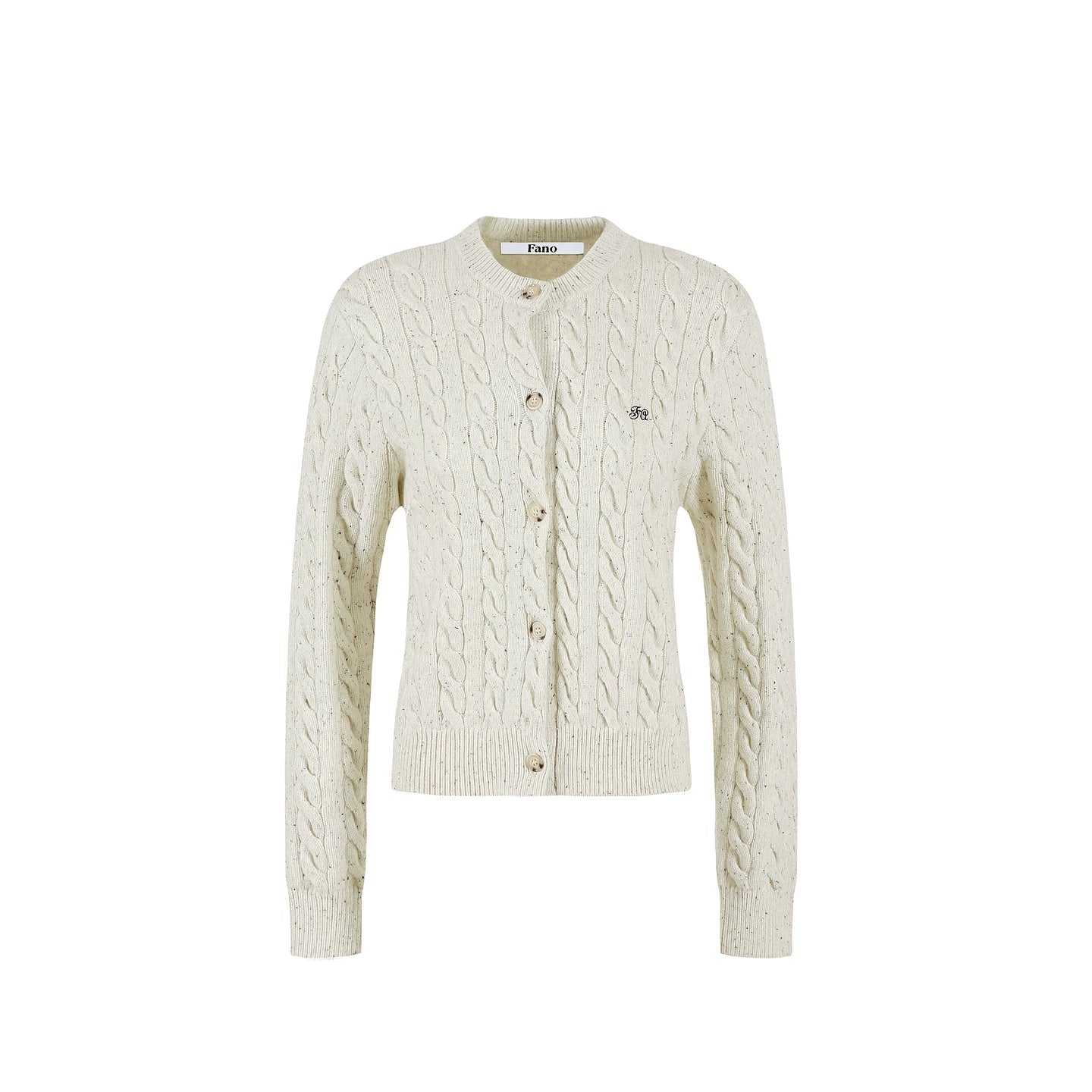 Speckled Cable Knit Cardigan