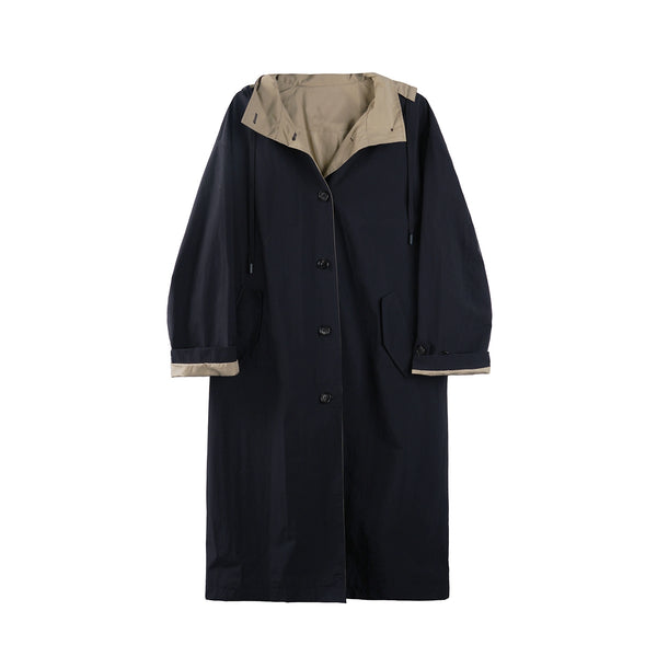 Relaxed Silhouette Cinched Waist Parka Coat