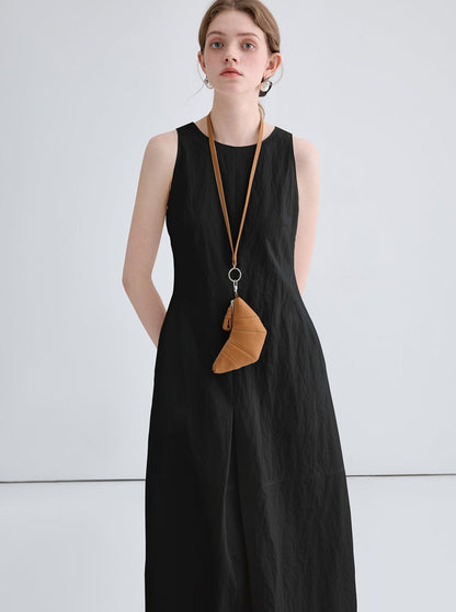 Hepburn Style Black Long Dress