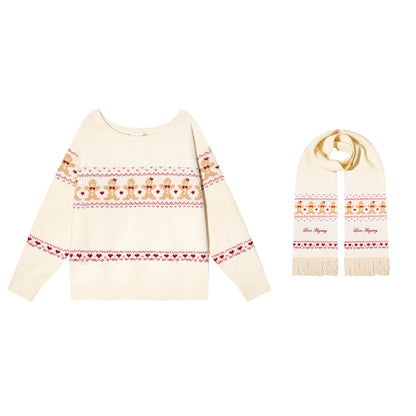 Gingerbread Man Fair Isle Sweater Set