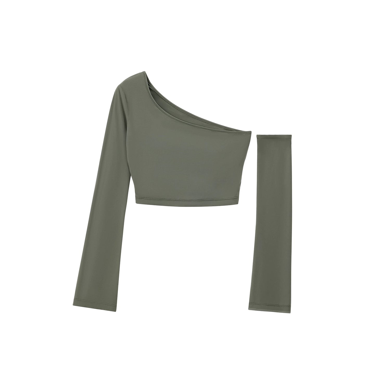 Asymmetrical Shoulder Crop Top