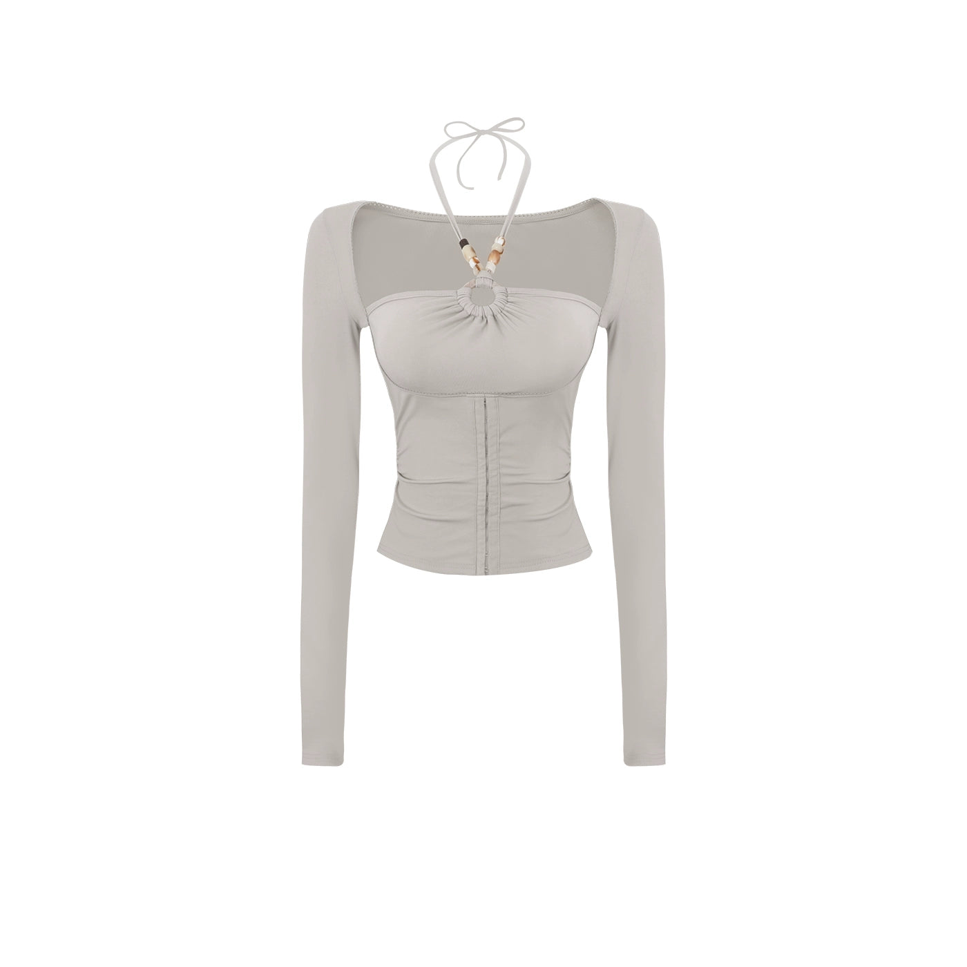 Slim Pleated Halterneck Top