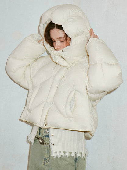 Hooded Short Down Jacket