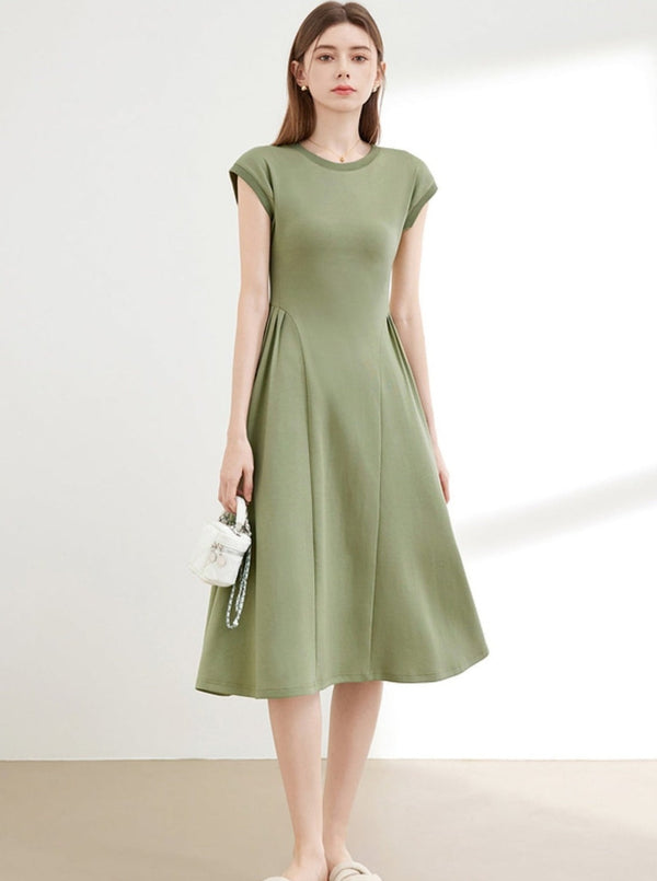 Solid Color Thin Knit Dress