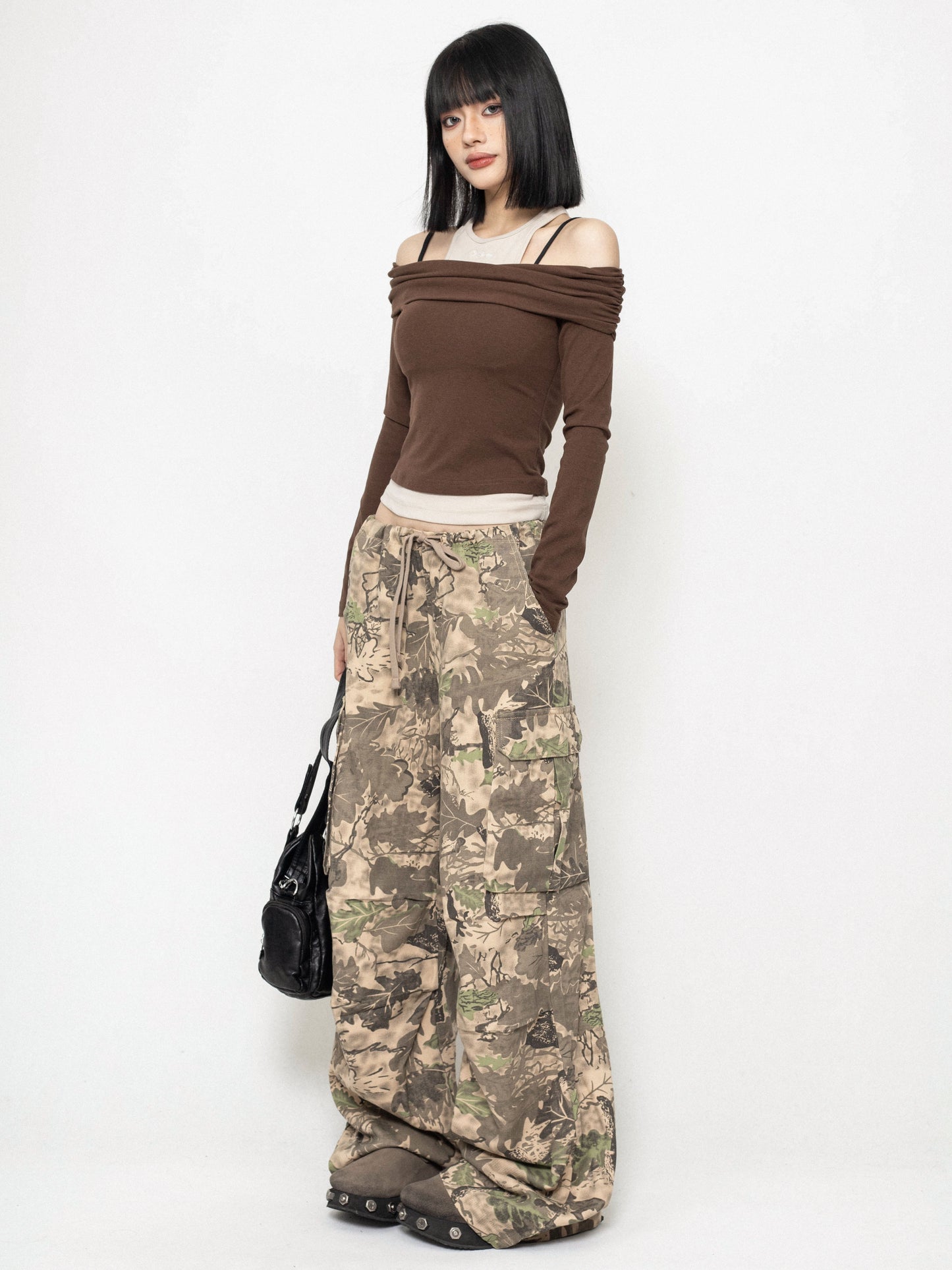 Retro Camouflage Cargo Pants