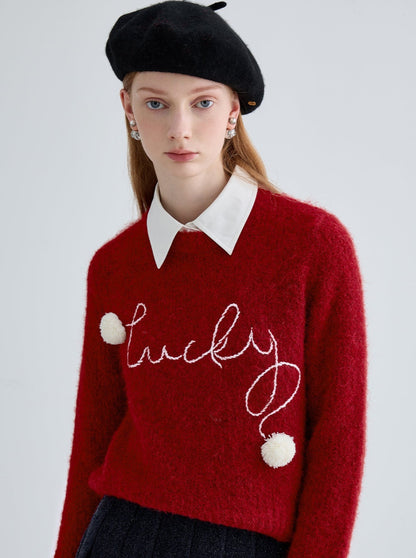 Weihnachtspullover Red Strick -Pullover