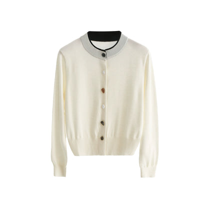 Premium Wool Slim Cardigan Sweater