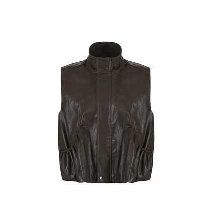 Retro Floral Leather Vest